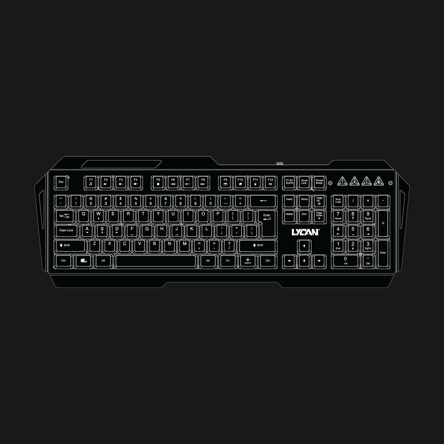 Ironside 104 Key Multimedia Gaming Keyboard